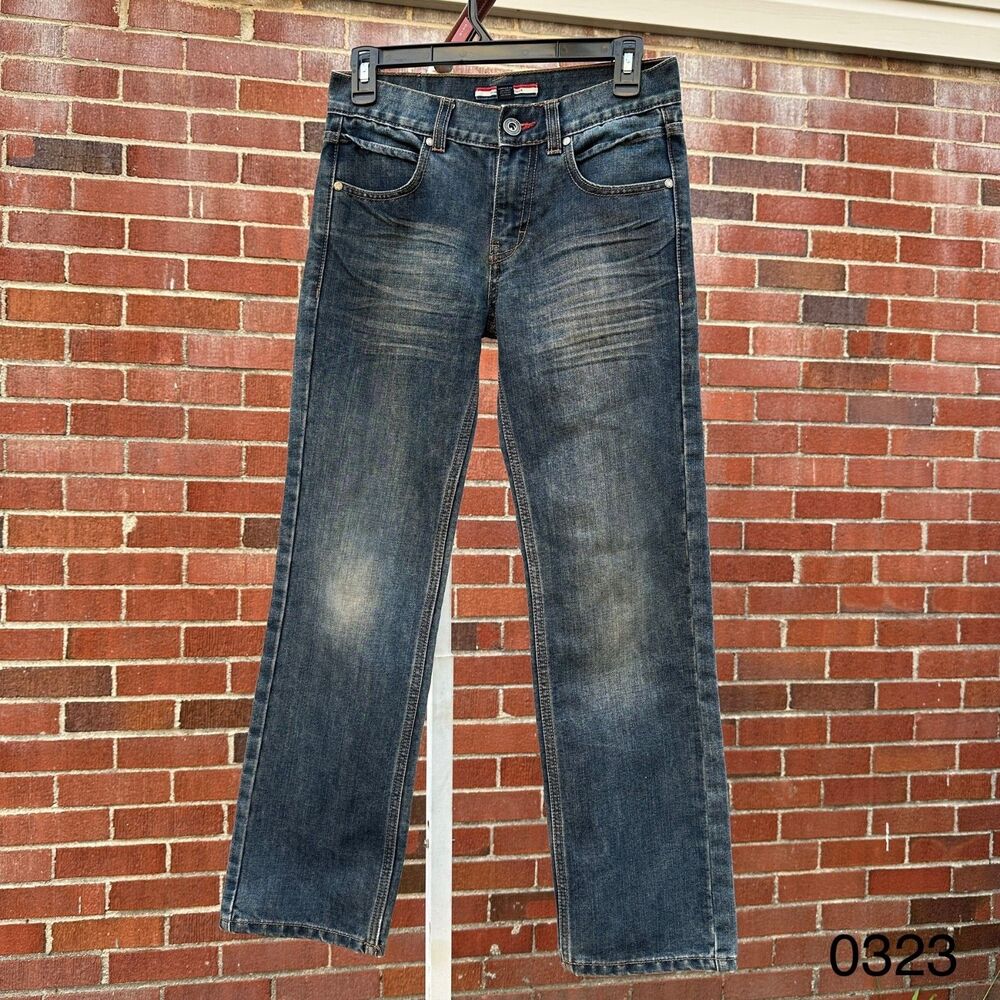 Tommy Hilfiger Revolution Slim Straight Boys 12 Dark Blue Denim Jeans 5 pockets